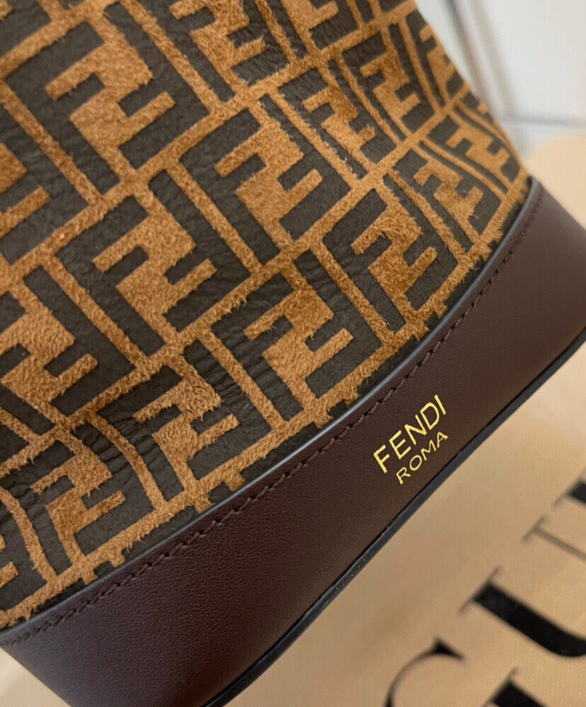 Fendi Mon Tresor Canvas Mini Bag 8BS010 Dark Coffee